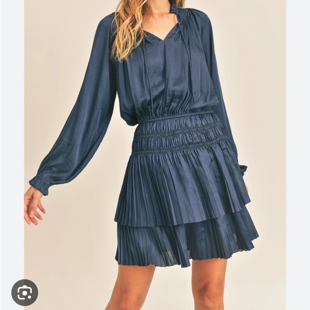 Reset by Jane Dark Grey Smocked Dress